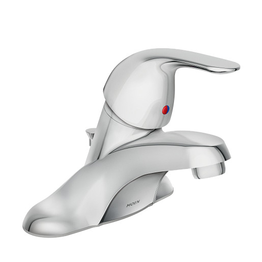 MOEN Adler Chrome One-Handle Low Arc Bathroom Faucet