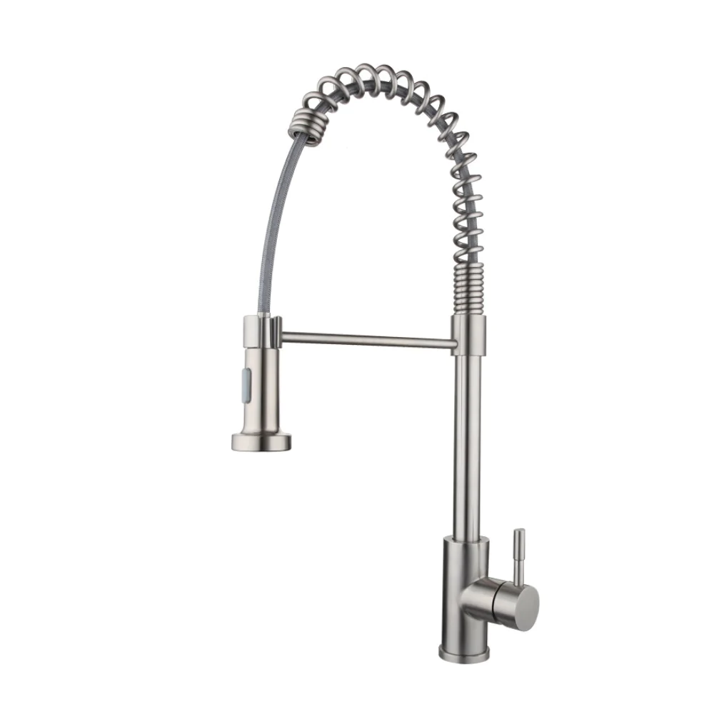 Stainless Steel Brushed Pull Down Kitchen Sink Faucets Pull Out Spring Kitchen YX3041 1 Stainless Steel Brushed Pull Down Kitchen Sink Faucets Pull Out Spring Kitchen YX3041