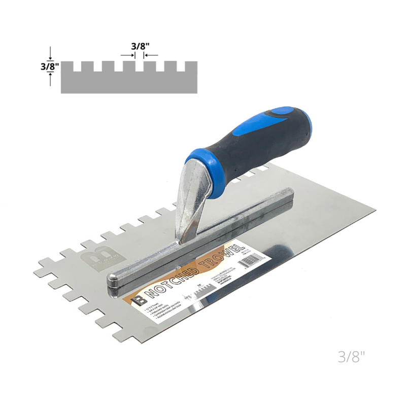 U-Notched Trowel with Pro-Grip Handle 3/8