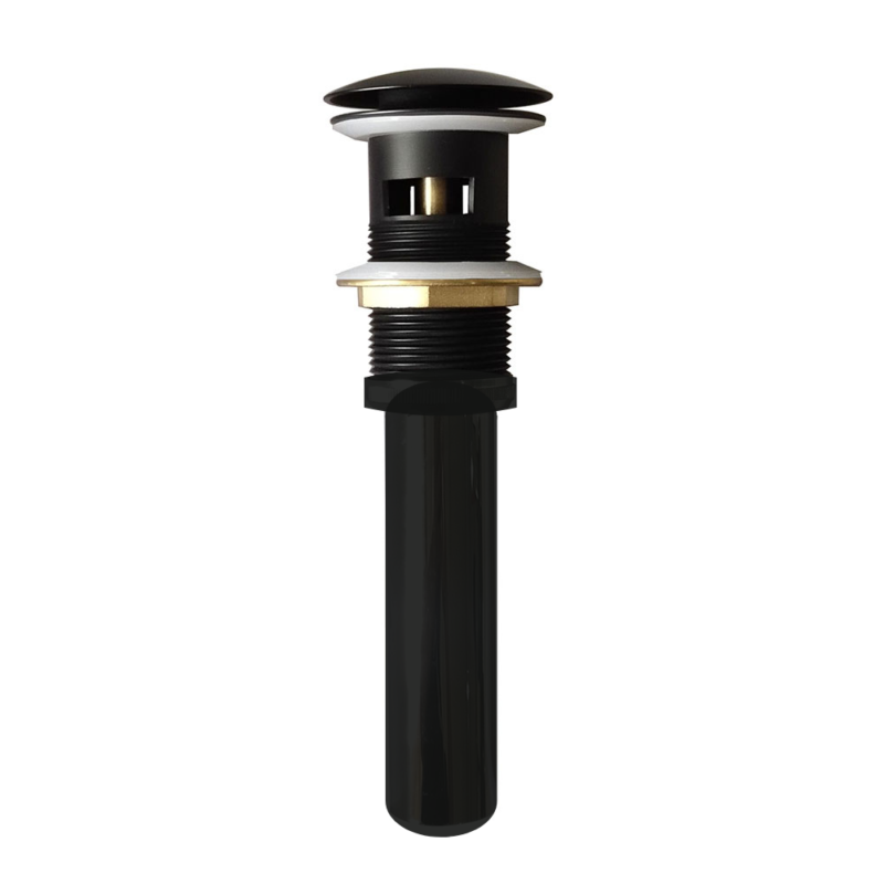 Pop Up Drain with Overflow for Sinks Black