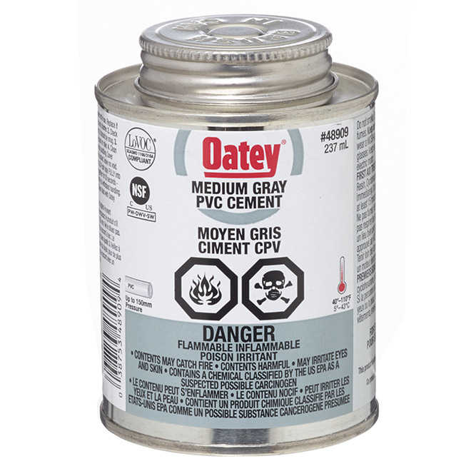 PVC Cement - Medium-Bodied - Grey - 237 mL