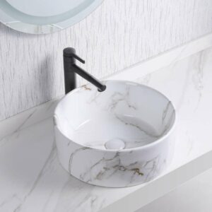 Carrara Round Bathroom Sink 8118ST