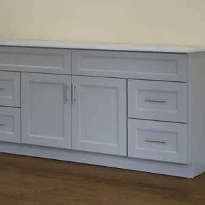 72″ Solid Wood CASHMERE GRAY Vanity With Quartz Countertop