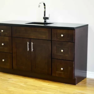 54″ Solid Wood Vanity With Quartz Countertop