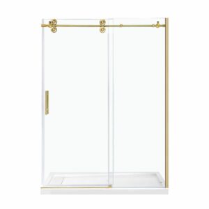 GOLD Shower Sliding Door Glass