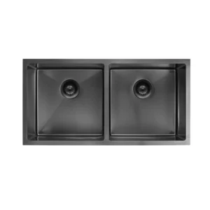 BLISS MEMO BLK31.5 inch stainless steel brushed undermount kitchen double bowl sink UD31518