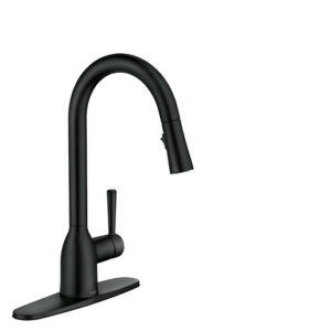 MOEN Adler Matte Black One-Handle High Arc Kitchen Faucet