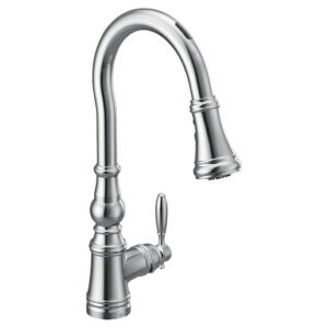 Weymouth Motion Control Smart Kitchen Faucet In Chrome – One Handle High Arc Pulldown Model: S73004EV2C