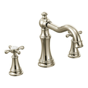 Weymouth Brushed Nickel Two-Handle High Arc Roman Tub Faucet