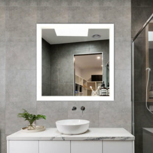 30 x 32 Inch Contemporary Bathroom/Vanity LED Mirror with Touch Button, Anti-Fog, Dimmable and Colour Tuneable LEDs