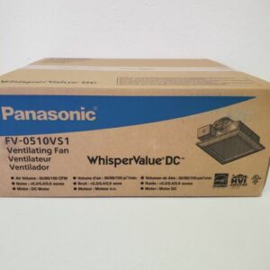 Panasonic FV-0510VS1 WhisperValue DC Ventilation Fan, 50-80-100 CFM , White