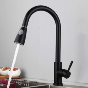 ZX1012 BLACK PULL DOWN KITCHEN FAUCET